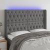 VidaXL LED Headboard Bedroom Furniture Double Bed Accessory Head of Bed Frame Interior Dark Grey 3124391