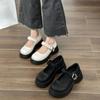 Woman Pumps Gothic Cute Round Toe with Medium Heels Kawaii Japanese Style Lolita Mary Jane Shoes for Women Platform Korean L E A