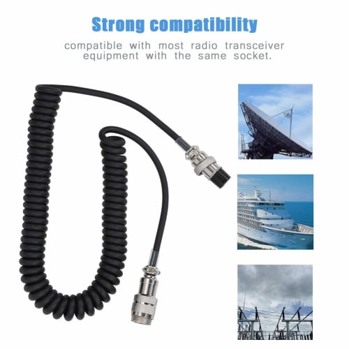 8-pin Coiled Microphone Cable, 8-Core, Convenient 8-Pin Coiled Extension Microphone Cord, Male To Female Cable