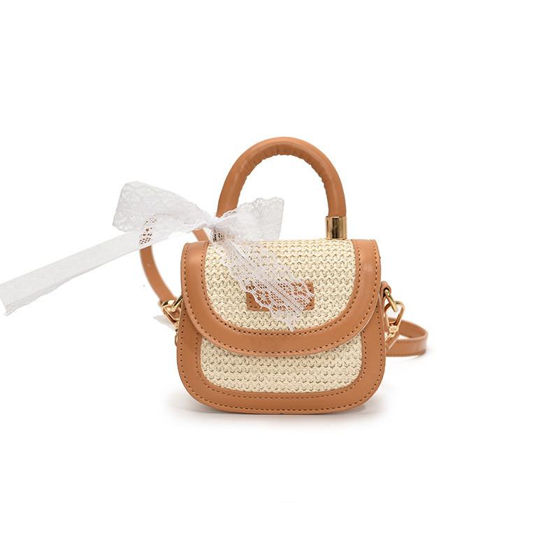 Handbag Knitted Princess Kids Shoulder Bag With Neutral Colors Matching Easy