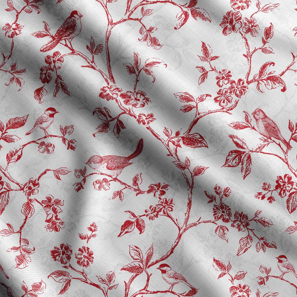 Soimoi Bird & Flowers  Print  Cotton Cambric Quilting Fabric Sold by The Yard 42 Inch Wide Medium Weight Cotton Fabric Sewing  Supplies