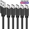10pcs Fast Quick Charging Type C To USB A Data Charger Cable 1m 2M 3M Cables For Samsung Galaxy S10 S20 S21 Htc Lg Android Phone