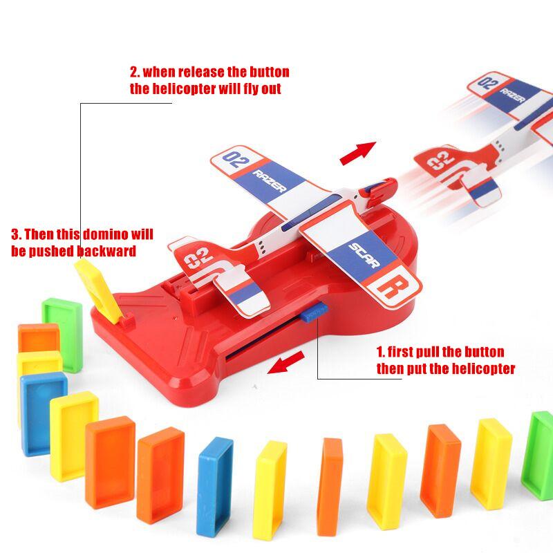 Electric Automatic Laying Domino Brick Train Building Blocks Rocket Toys For Children Colorful Domino Game Educational Toys Gift
