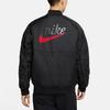 Nike Sportswear Heritage Essentials Solid Logo Print Reversible Cotton Jacket Men Jacket Black CZ9999-011