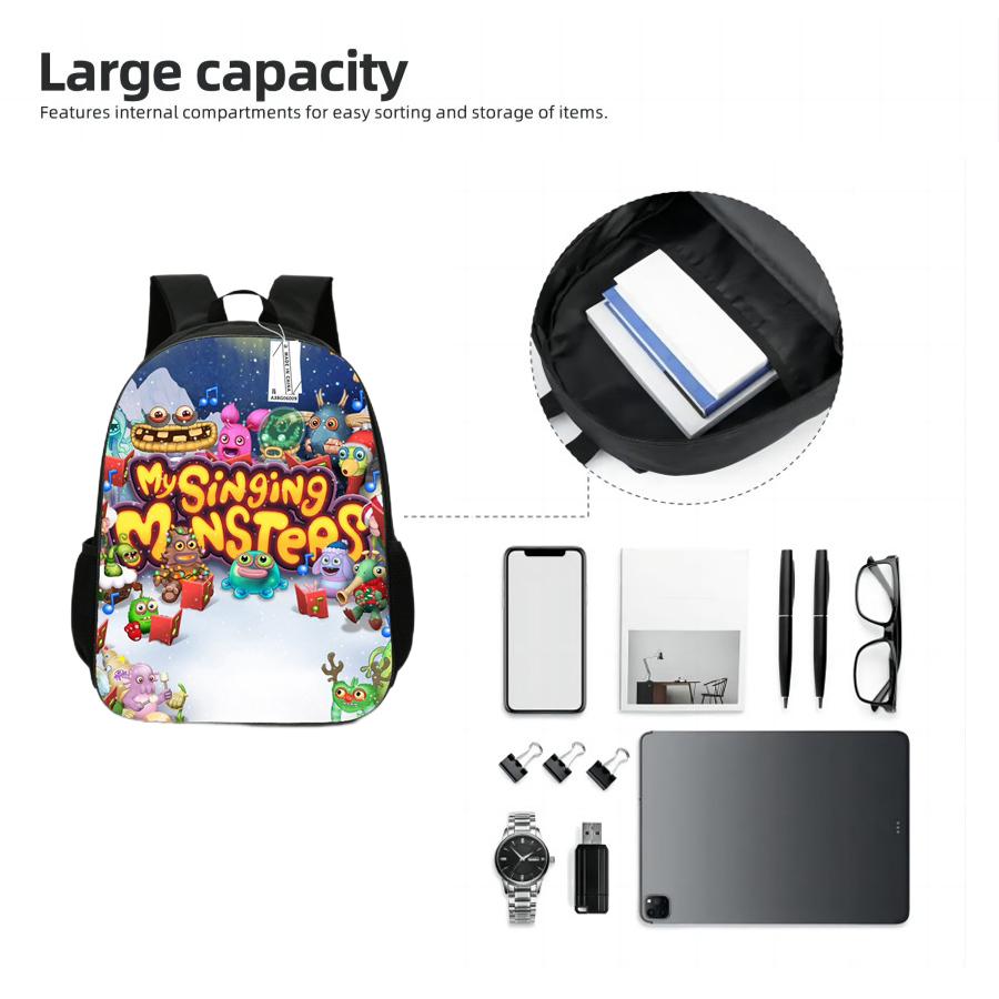 New Monster Concert Anime Backpack Kindergarten Children's Cartoon Book Bag Mochila Anime Children's Toy Gift