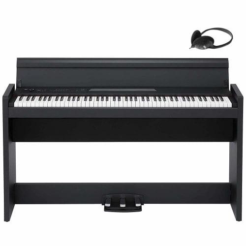 KORG LP-380U Digital Piano, 88 Keys, Made In Japan, Warm Wood Construction, Includes Genuine Headphones and Pedal, Black (LP-380-BK U)