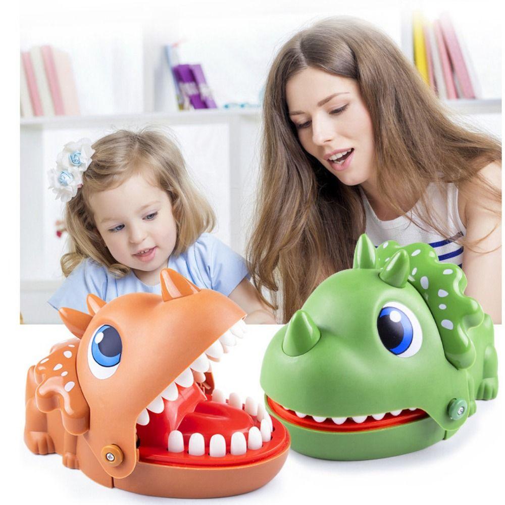 Triceratops Shape Dinosaur Bite Fingers Toy Safe Hand-biting Dinosaur  Birthday Gift