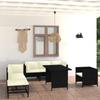 Day and Night - Day and Night Garden Furniture Set 8 Pieces and Black Synthetic Rattan Cushions