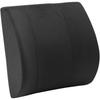 Back Hugger Trad Lumbar Support Cushion Back Rest Waist Rest Velor Posture Support (Black)