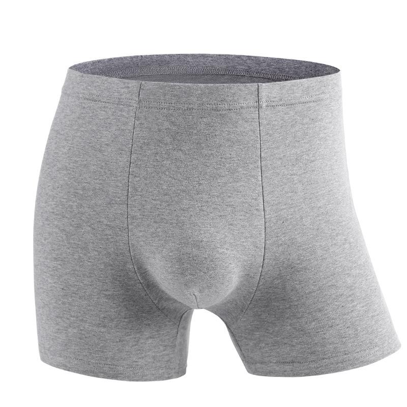 Pure Cotton Men's Underpants Pure Cotton Underwear Mid Waist Solid Color Underwear Men's Underwear