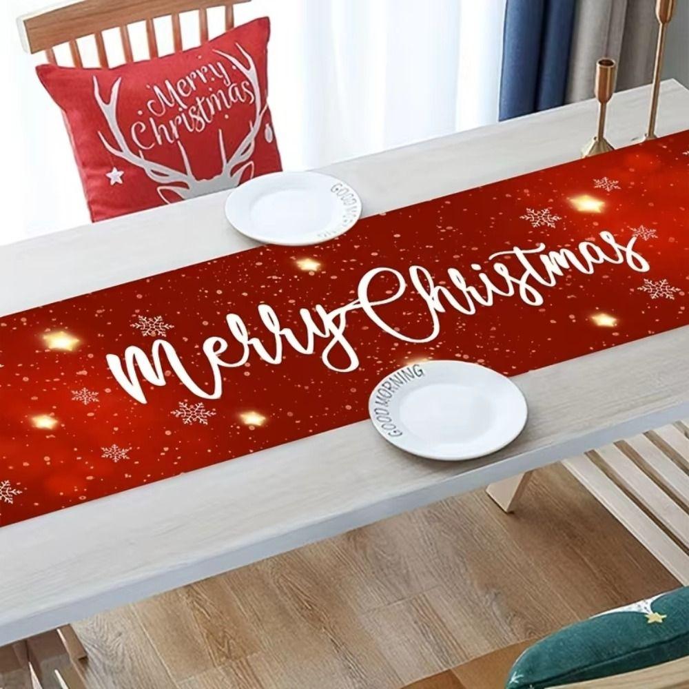 New Year Xmas Table Flag Cover Santa Claus Christmas Tablecloth  Christmas Party