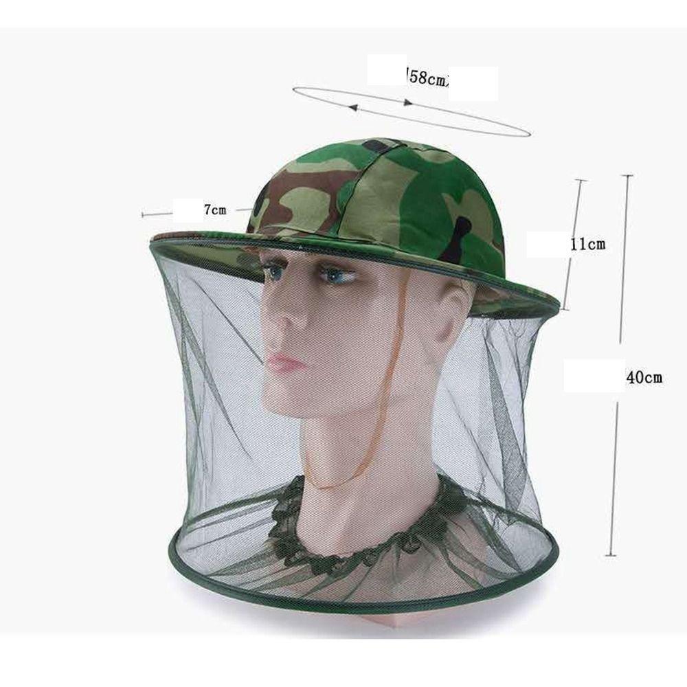 Camo Yellow Gauze Hat Mosquito Prevention Beekeeping Hat Hot Sun Hat  Fishing