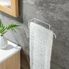 1pcs Wall Mounted Self-adhesive Towel Holder,  Drain Rack And Hook, Multifunctional Bathroom Kitchen Organizer, Home Supplies