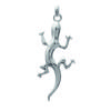 [F0305] - Silver 'Lizard' Silver Pendant - 40x17 Mm