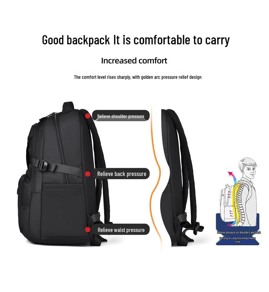 Korean Style Large Capacity Student Backpack - Simple Design for Junior High and College Students