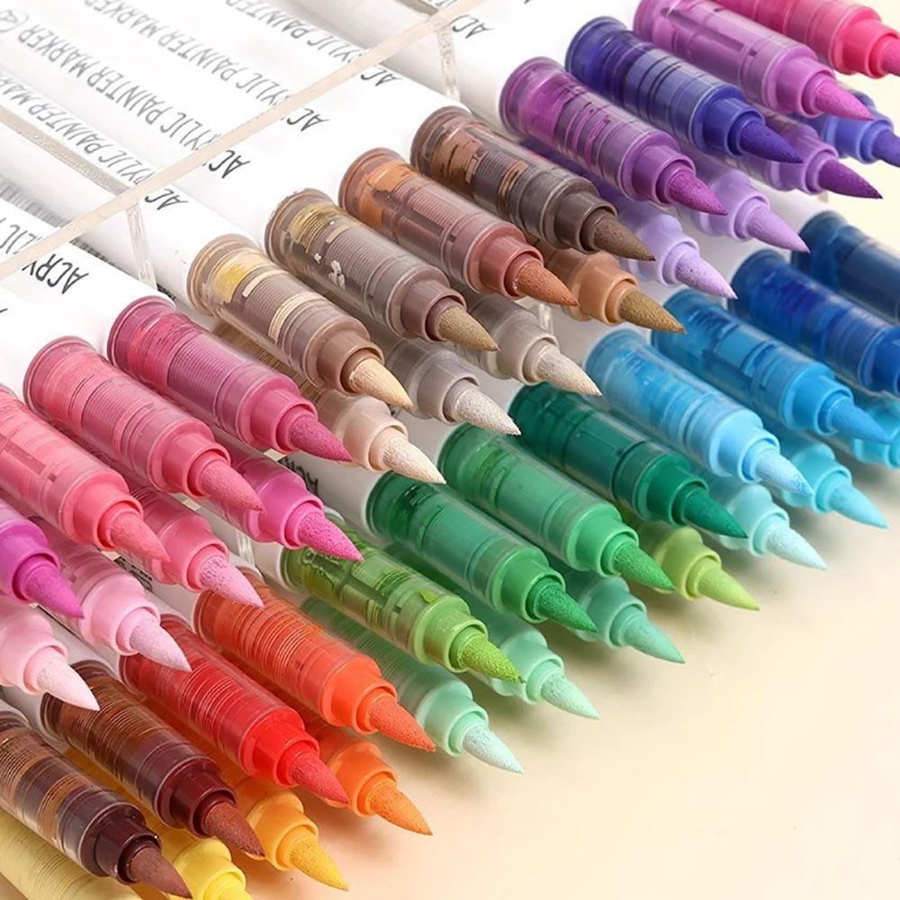 Straight Liquid Acrylic Pen Stackable Color Art Felt Pens High-quality Marker Pen