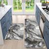 1Pcs Anti Fatigue Kitchen Rugs  Luxurious Marble Print Waterproof Non-Slip Thick Cushioned Kitchen Mat Heavy Duty Comfort Standing Mat for Kitchen