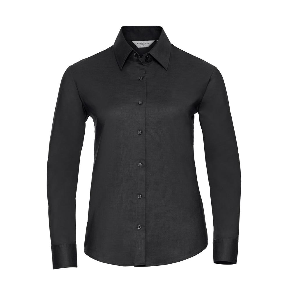 Russell Collection Womens/Ladies Oxford Long-Sleeved Shirt