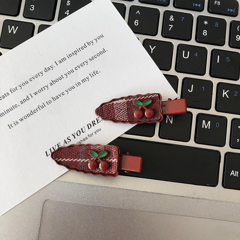 1/2 шт. заколки для волос с вишней, симпатичная универсальная заколка для волос с вишней, изысканная заколка для волос, аксессуары для волос, подарки