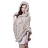ANMIDA Вязаный Мех Кашемир Капюшон Накидка Шаль Элегантное Пальто Женское Пончо, Пончо, Пальто, Осень/Зима