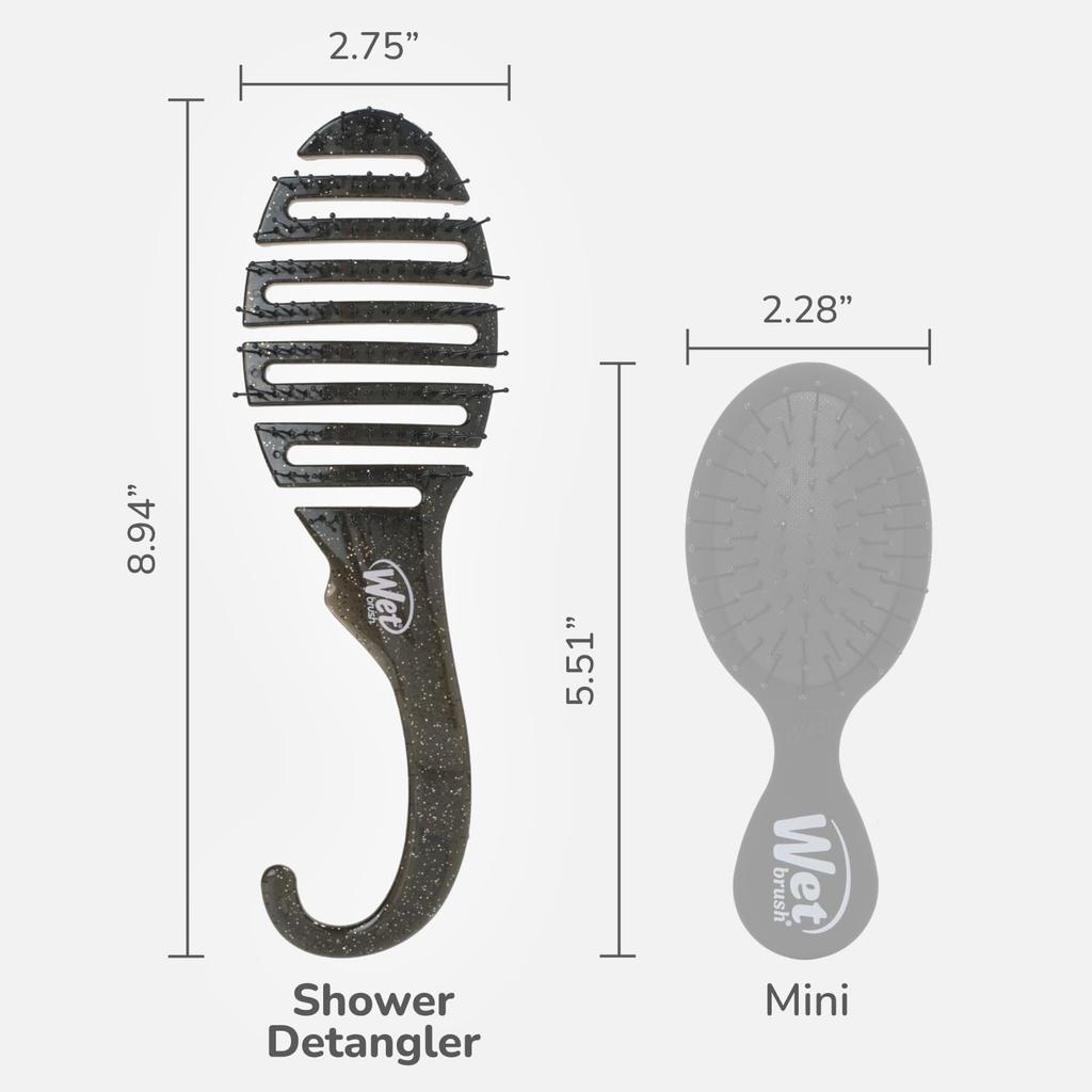 WetBrush Shower Detangler Glitter Black Hair Brush (1 Brush)