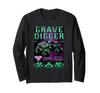 Monster Jam Grave Digger Green and Purple Collage Long Sleeve T-Shirt