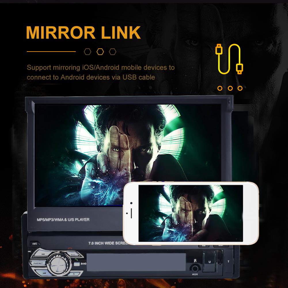 icreative 9601 7 Inch Universal Bluetooth Car AM/FM Radio Audio Video MP5 Player with Rearview Camera RDS Reversing Navigation Car Player