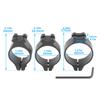 55Mm High Aluminum Alloy Fixture 21Mm Rail Flashlight Fixture Scope Tube Clamp Flashlight Accessories 30Mm Clamp Ring Fixture