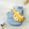 Pet Clothing Cartoon Clothes for Dog Messenger Bag Hoodies Small Costume Bear Print Dogs Cute Autumn Winter Blue Collar Perro