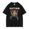 Autistic Funny Skeleton Meme Print T Shirt Men Women Fashion Gothic Retro Cotton T Shirt Oversized Short Sleeve T-shirt Clothes
