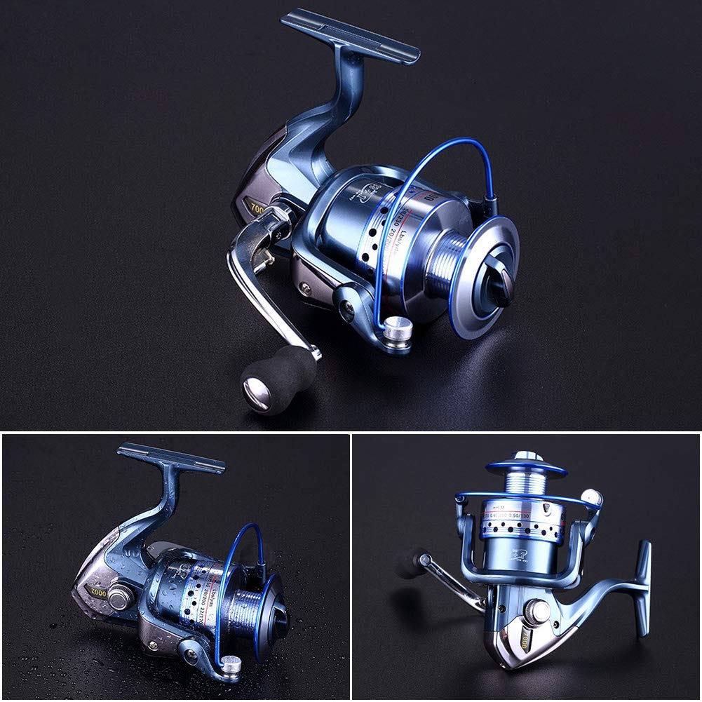 Happy Life Spinning Reel Reel High Stability Amazing Drag Force Prevents Line Drift Maximum Drag Force 25KG Left and Right Interchangeable Handle Gear