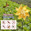 10 Pcs Garden Pinwheel Bird Deterrent 20.5" Tall Outside Reflective Wind Spinner Yard
