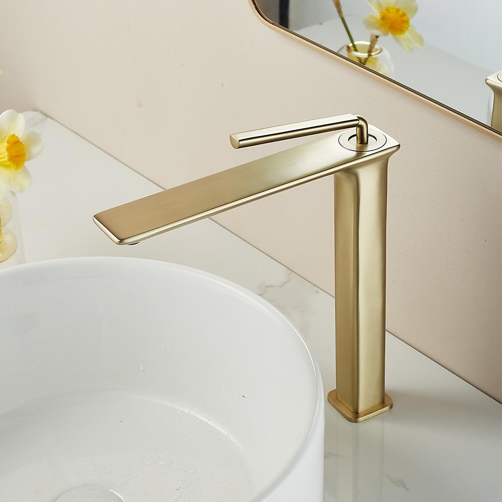 Basin Faucets Modern Black Bathroom Mixer Tap Brass Washbasin Faucet Single Handle Single Hole Elegant Crane For Bathroom 855991