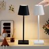 LED Touch Sensor Table Lamp Rechargeable Wireless 3 Colors Desktop Night Light for Restaurant Hotel Bar Room Decor