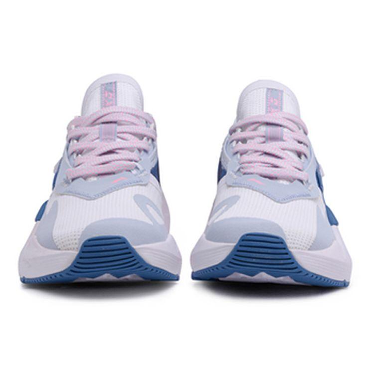 Li Ning Super Lightweight Breathable Slip Resistant Durable Low Top Sports Casual Shoes Women Sneakers White Blue AGLQ028-5