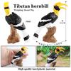 Oenux Bird Nest Animals Peacock Parrot Trogon Hornbill Owl Model PVC Action Figures Big Garden Decoration Cute Kids Toy Gift
