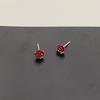 Hot Little Berry Korean Style Niche Design Small Rose Earrings Look White and Simple and Trendy