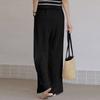 Spring and Summer New Cotton Hemp Loose Elastic Waist Women's Wide Leg Pants
