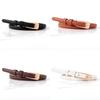 Solid Color Simple Gold Buckle Women Slim Waist Belt Casual Versatile And