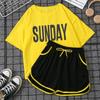 2022 Korean Summer Women's Casual Two-Piece: Loose Top & Shorts Sportswear Suit