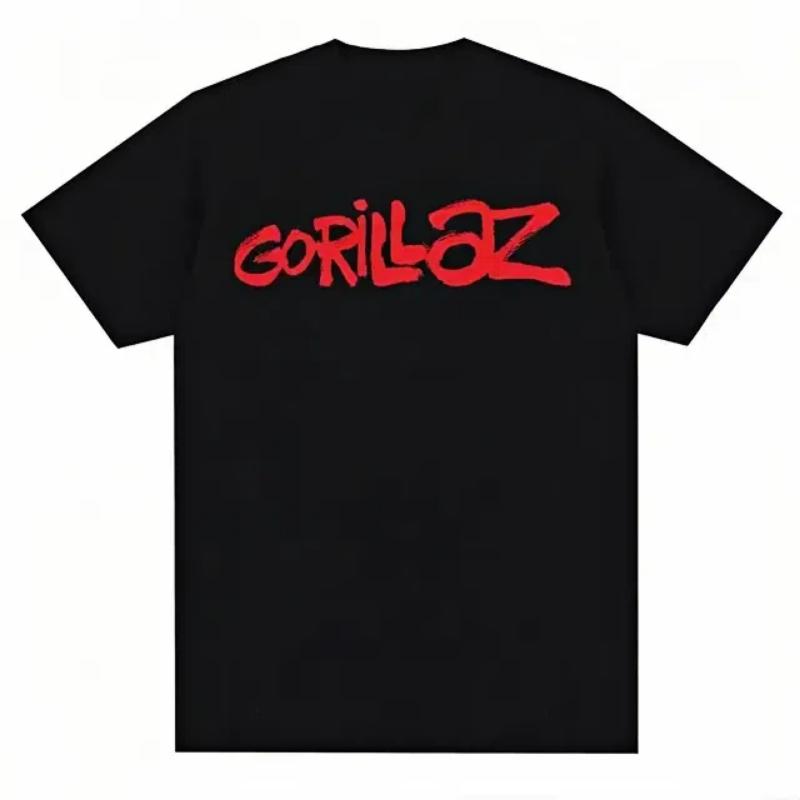 Music Band Gorillazs Punk Rock Print T Shirt 90s Casual Fashion Short Sleeve Plus Size T Shirt Unisex