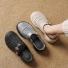 6Cm Design Feeling Thick Bottom Woven Bag Head Half Slippers Round Head Hollowed Out Outside Wearing High Heels Sandals Women