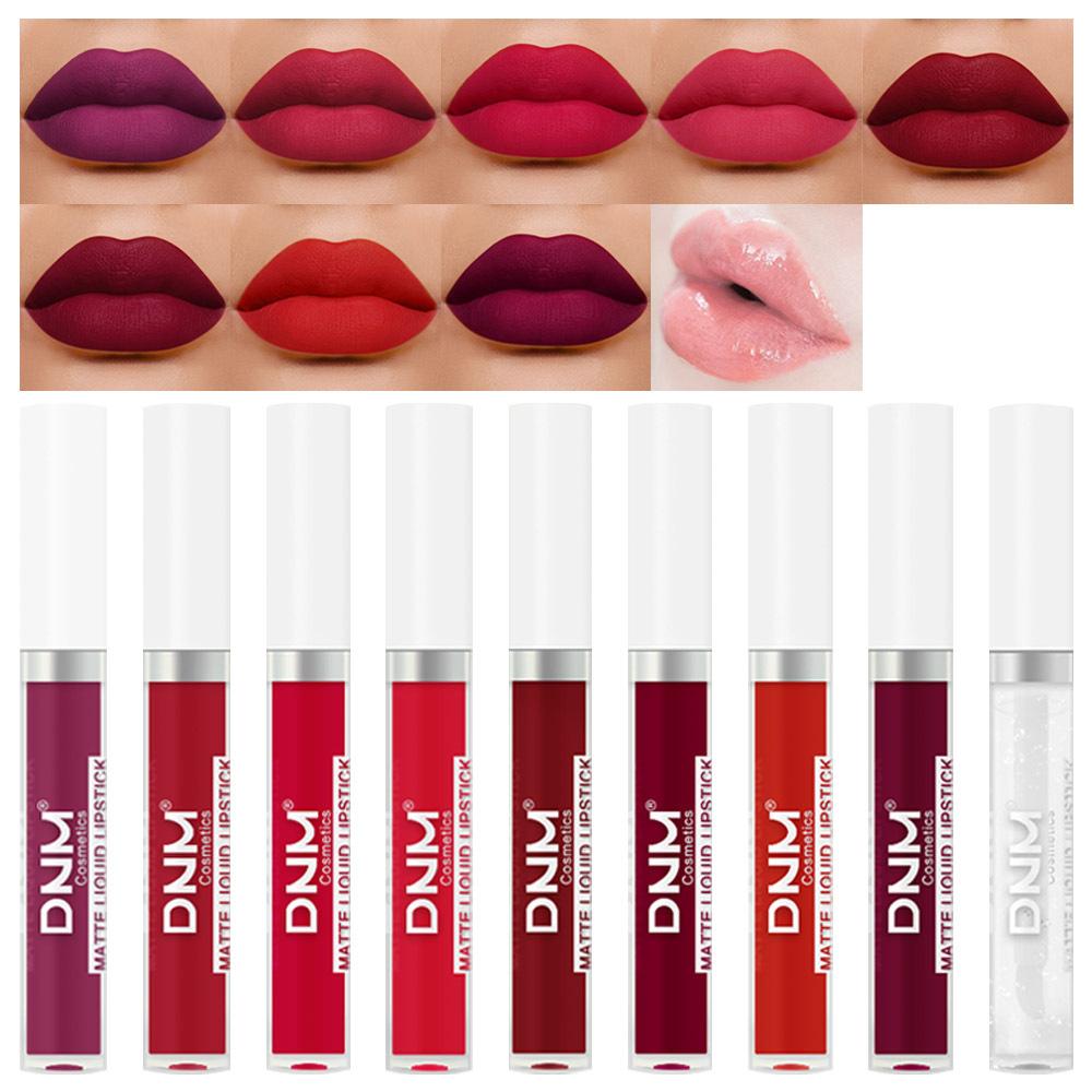 DNM 19 Colour Matte Lip Gloss Waterproof Long Lasting Non-Fading Lip Glaze Multicolour Non-Stick Lipstick
