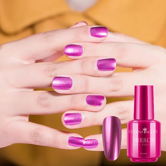 8ml Nail Mirror Polish Non-Peelable Bright Surface DIY Quick Drying Long Lasting Clear Bright DIY Polish for Manicure