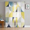 Medieval Multicolored Geometry Tulle Curtains For Living Room Bedroom Voile Sheer Curtain Window Home Decor Drapes