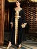 New V-neck Double-layer Chiffon Irregular Dress Stitching Lace Middle East Saudi Arabian Women's Clothing