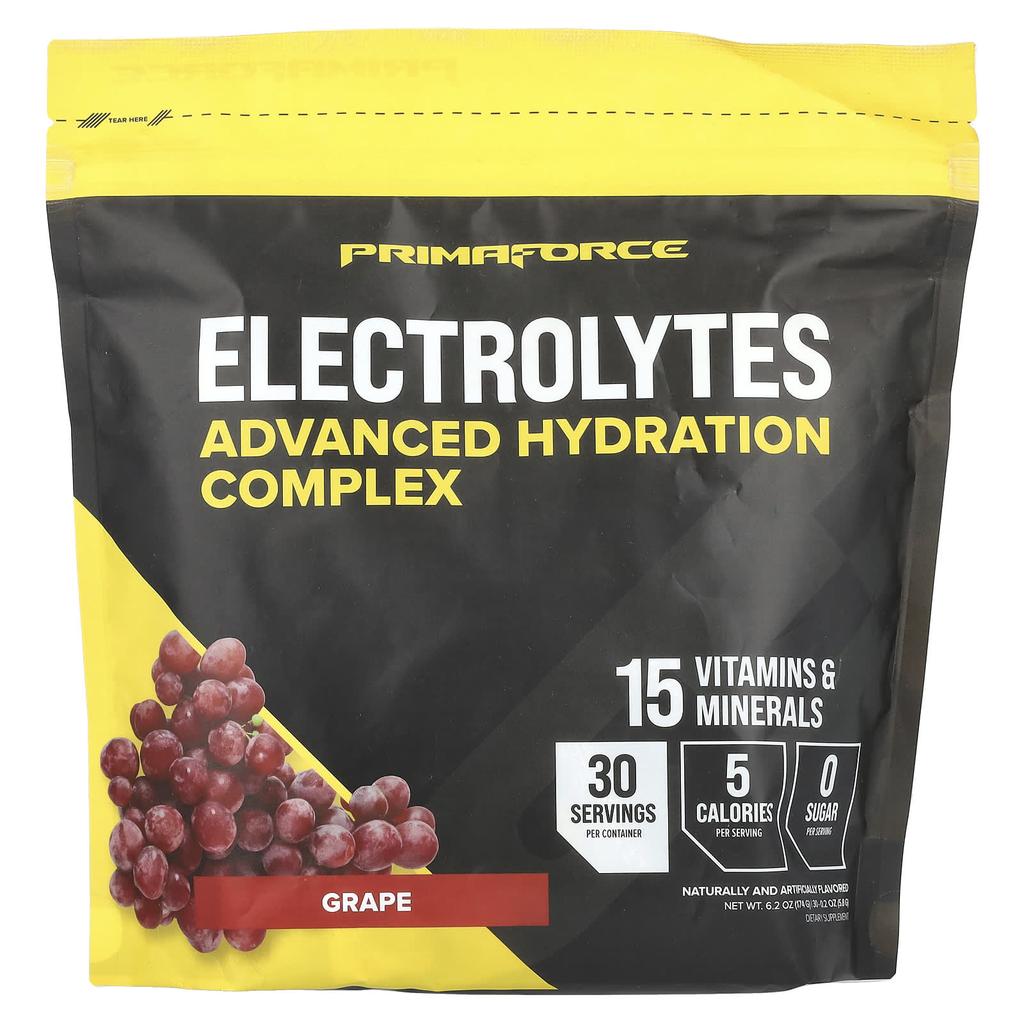 Primaforce Electrolytes, Advanced Moisture Complex, Grape, 30 Packets, 0.2 Oz (5.8 G) Each