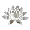 Acrylic Blooming Lotus Miroor Decal Self-adhesive Wall Sticker Mirror Surface Stickers  Smooth Wall