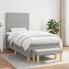 3137037 vidaXL Divan Bed and Mattress Light Grey 90x190 Cm Fabric