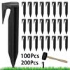 100pcs Lawn Mower Peg Boundary Nail Garden Anchor Ground Spikes Fixing Pins For Securely Anchoring Robot Lawn Mower Accessories